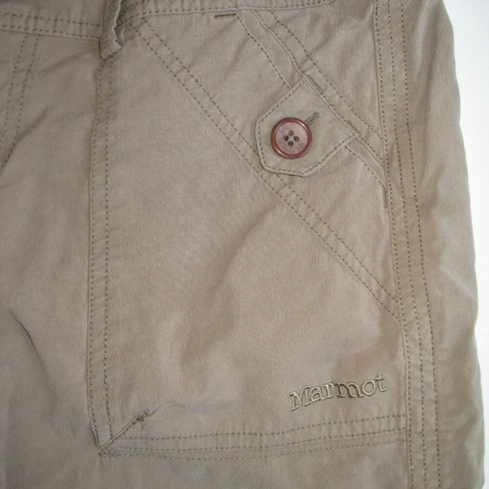 Marmot Women's Hiking Outdoor Pants Khaki Cotton Nylon Stretch Roll Up Cuff sz 8 - Picture 6 of 11
